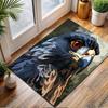 Majestic Hawk Illustration Patterned carpet, non slip mat suitable for living room and bedroom sofas