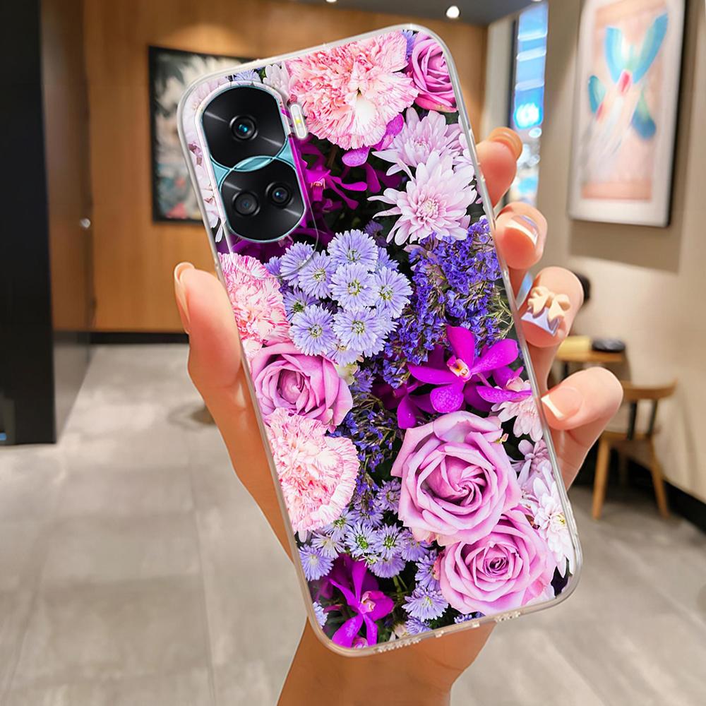 Мягкий силиконовый чехол для телефона Huawei Honor 90 lite, высококачественный силиконовый чехол Funda Honor90 lite, полноразмерная защита, задние крышки из ТПУ