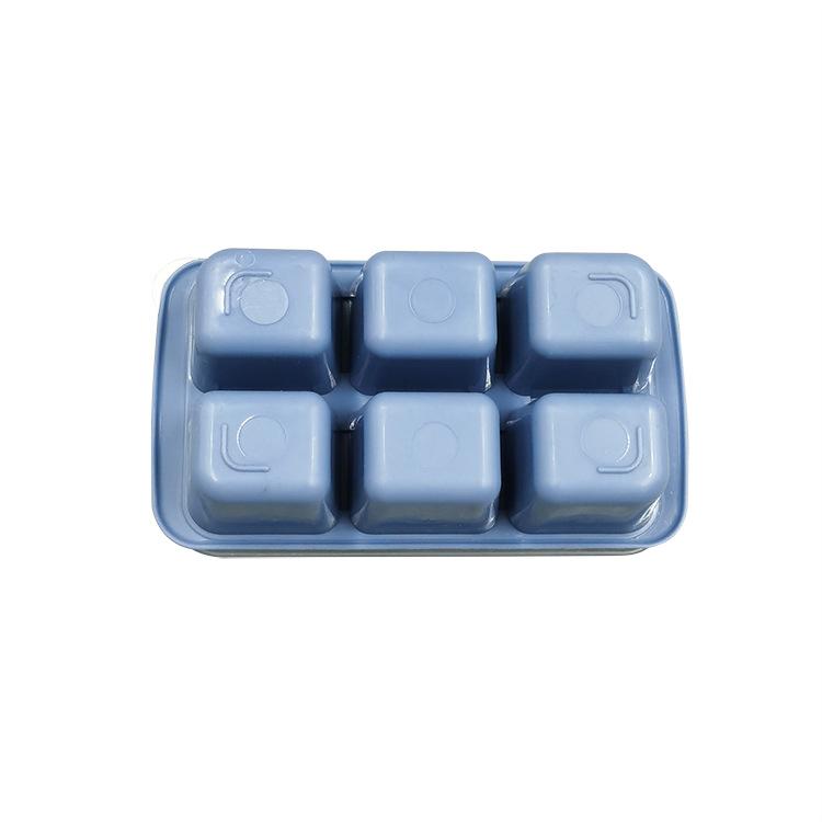 6 Ice Cube Mold Home Ice Tray Ice Box 6 Ice Cube Mold with Lid Refrigerator Homemade Ice Box