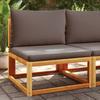 VidaXL Garden Sofa Without Armrests with Cushions In Acacia Wood and Rattan 4008173