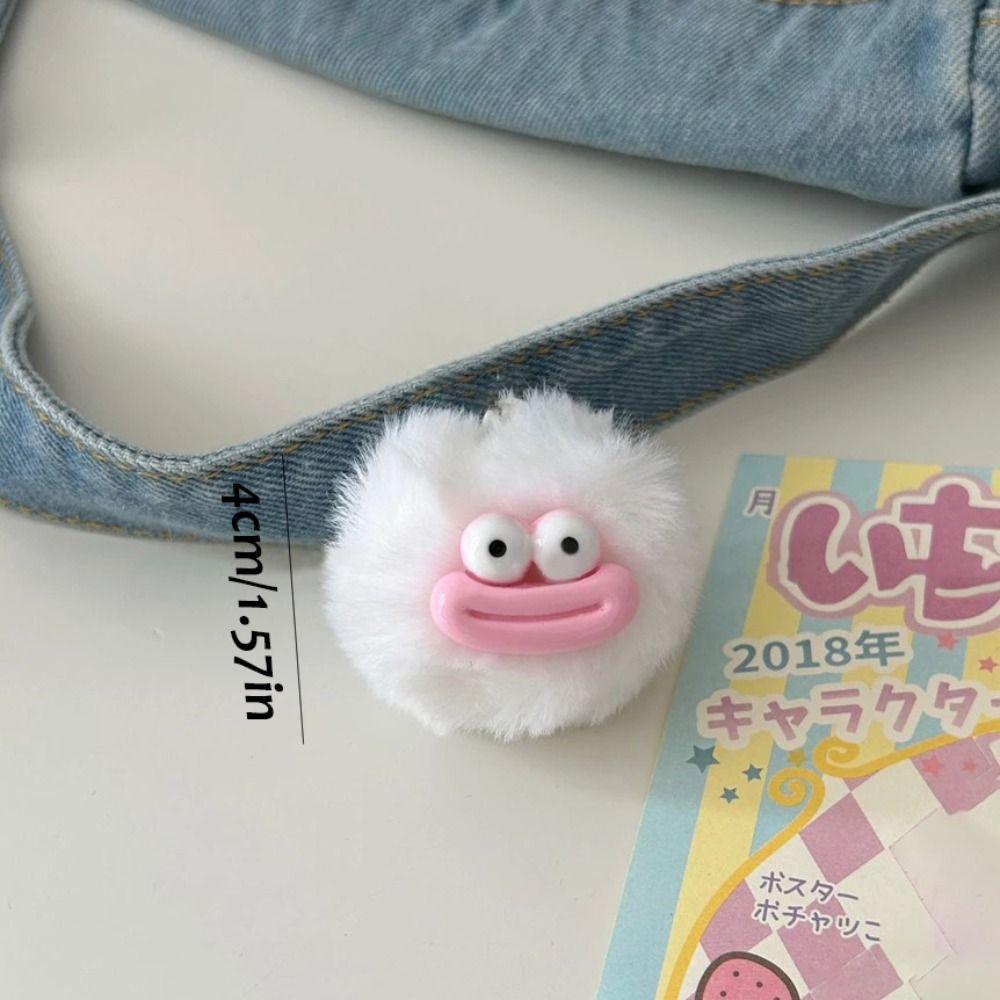 Cartoon Funny Clown Keychain Plushies Big Mouth Plush Pendant Fashion Sausage Mouth Keyring  Car