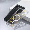 Желтый Цветочный Магнитный Чехол для iPhone 14/15/16/17 Pro Max - Прозрачный Полное Покрытие