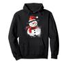 Snowman Christmas Motif Illustration Family Snowman Hoodie X-Mas
