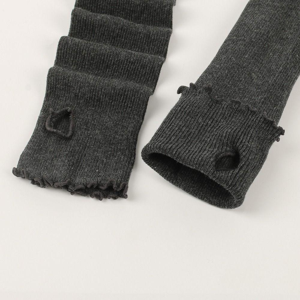 Stretchy Fingerless Gloves Long Design Arm Sleeve Y2K Punk Gloves Y2K Aesthetic