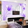 Фиолетовые цветы настенная роспись современный минималистский креативные фотообои для стен гостиная спальня домашний декор фреска