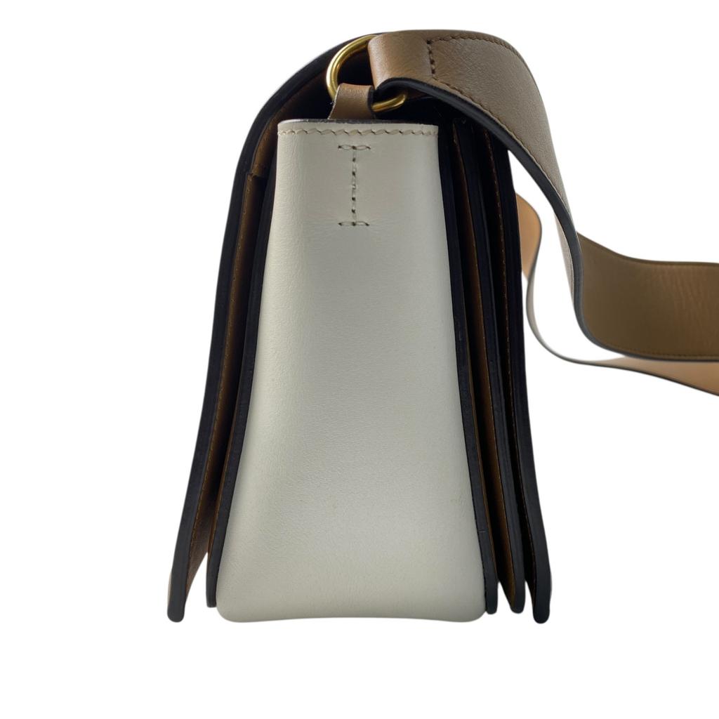 Used CELINEShoulder Bag Brown/white leather Women