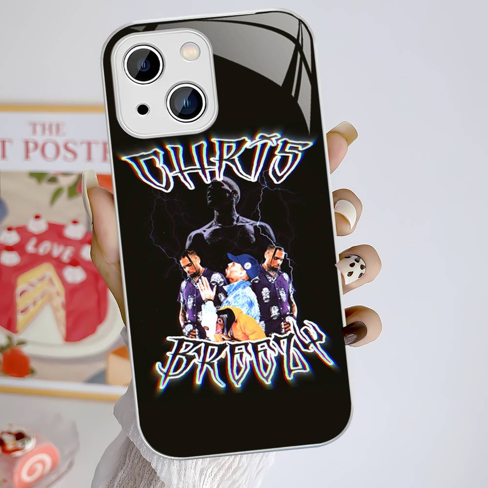 C-Chris B-Brown Для IPhone 14 13 12 Mini 11 Pro XS Max X XR 14 Plus Закаленное Стекло Чехол