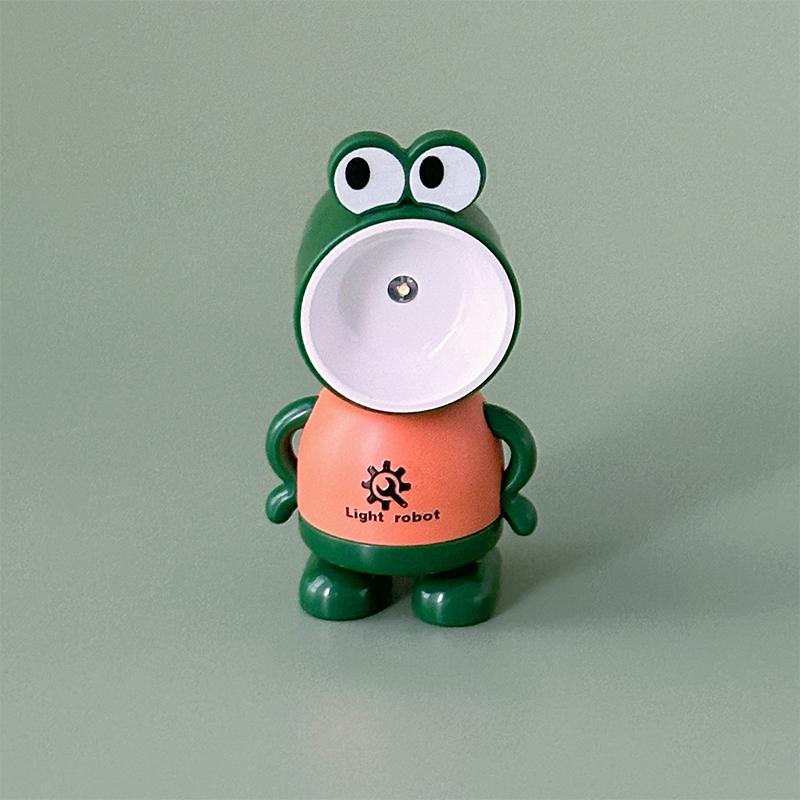 LED Mini Night Light Cute Frog Foldable Desk Lamps Desktop Ornament Book Light Kids Room Bedside Bedroom Decor Holiday Gifts