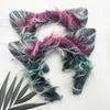 4pcs/set Furry Wolf Ear Headband Faux Fur Plush Sleeve Cover Tail Kit  Carnival