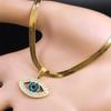 1 шт. Винтажные хрустальные ожерелья-чокеры с изображением злого демонического глаза для женщин из нержавеющей стали с золотым покрытием, ювелирные изделия, ожерелья