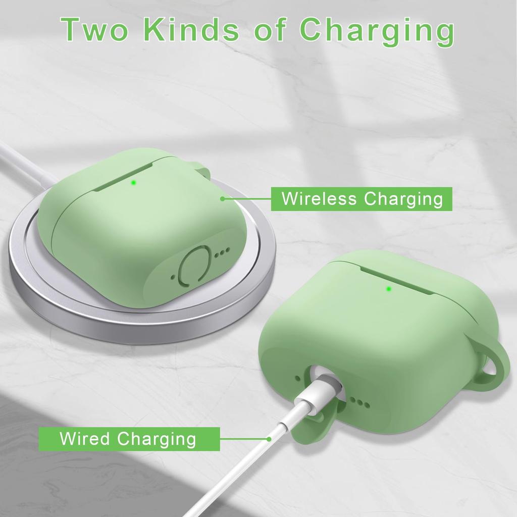 Чехол MILPROX для AirPods, полностью выдвижной, пылезащитный, совместимый с беспроводной видимой светодиодной подсветкой, силиконовый ремешок Canabila AirPods 4-го поколения, выпущен в идеальном состоянии