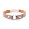 Used HERMES Rival Mini Etoupe Grey Bracelet M2009 Vaux Swift leather Stainless Steel Vaux Swift leather Gray Silver