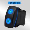 12V 24V Blue LED Rocker Switch DPDT 3 Position Momentary Latching 10 Pin Waterproof for Winch Wiper Trim Tabs Car Marine Boat RV Battery Switches5