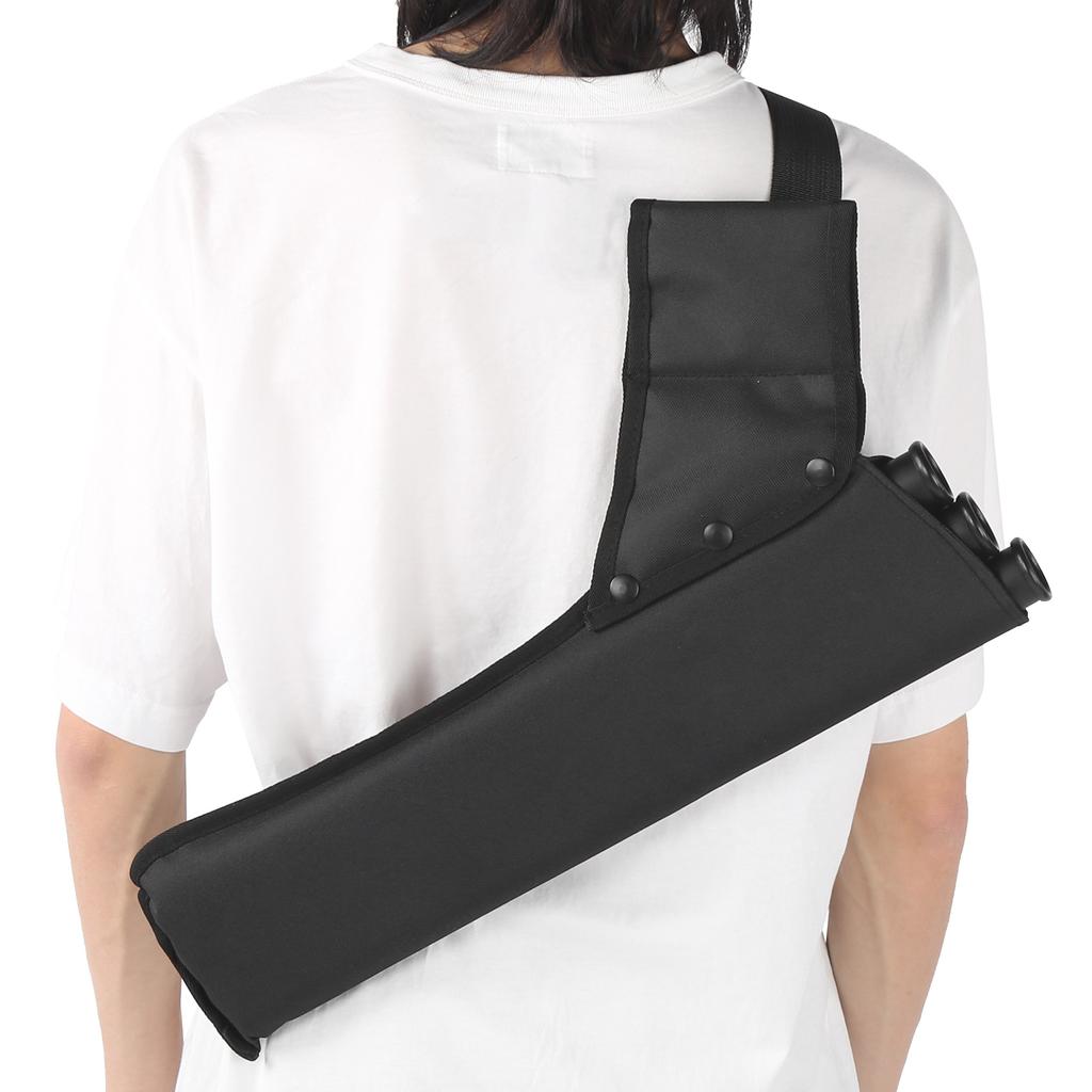 Portable 3 Tube Arrows Holder Carrier Bag Hunting Training Shoulder Waist Archery Quiver