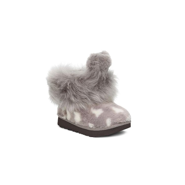 UGG Kids Classic Mini II Fleece Lined Charcoal Boots 1106897T-CHRC