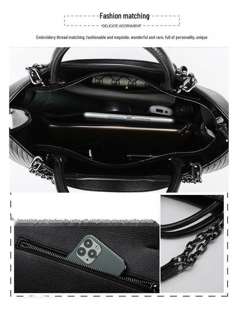 Женская модная сумка-тоут и на плечо 2025 года, большая вместимость, легкая роскошь