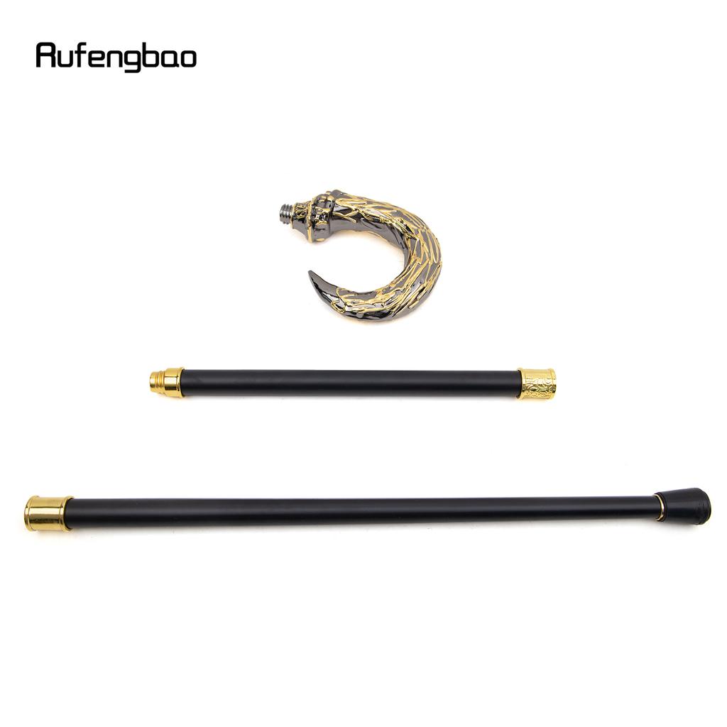 Золотисто-черная трость в стиле стимпанк U, модная трость для ходьбы, роскошный джентльменский посох с набалдашником, трость для ходьбы 92 см