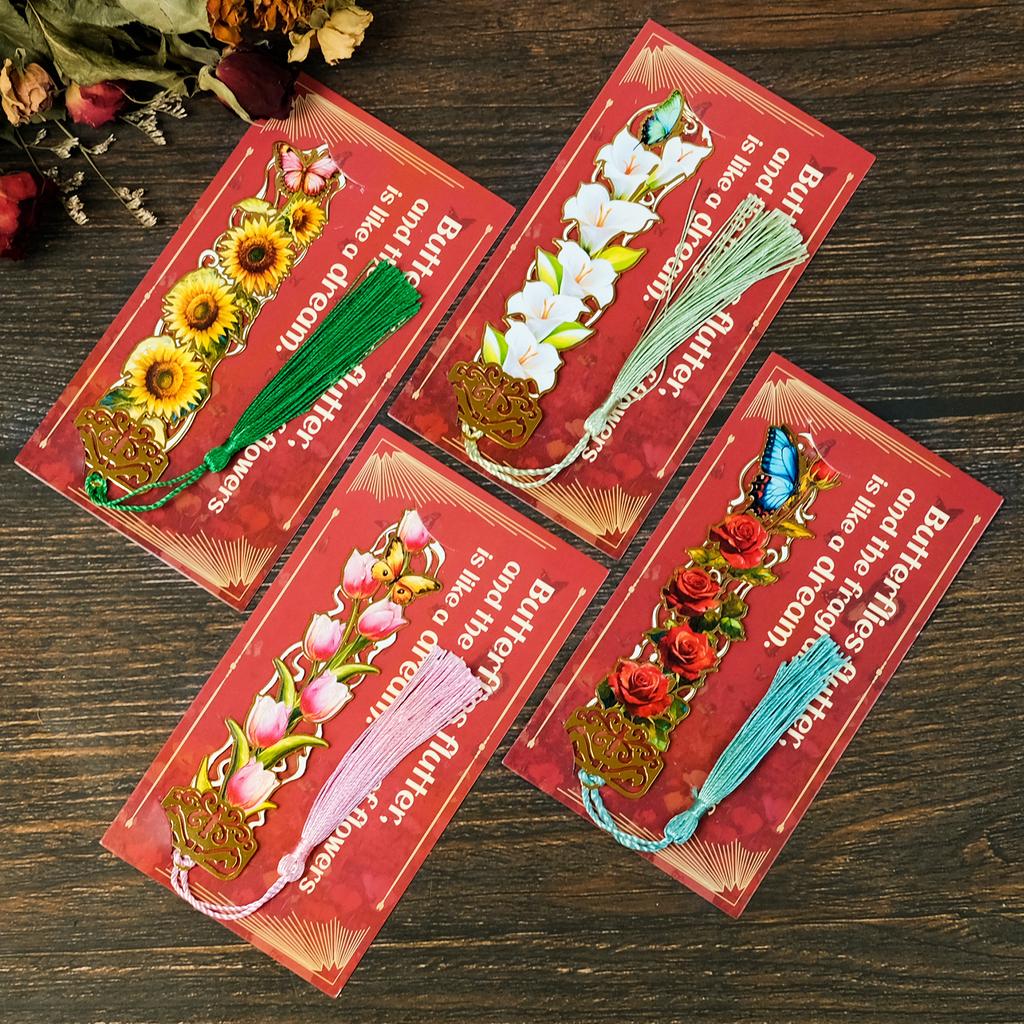 Букет Металлическая Закладка Бутик Полая Металлическая Закладка — Незаменимый Аксессуар для Студентов для Чтения и Учебы