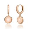 ELLE Jewelry 14K Rose Quartz Earrings (Gold Pin) ELGPEE108