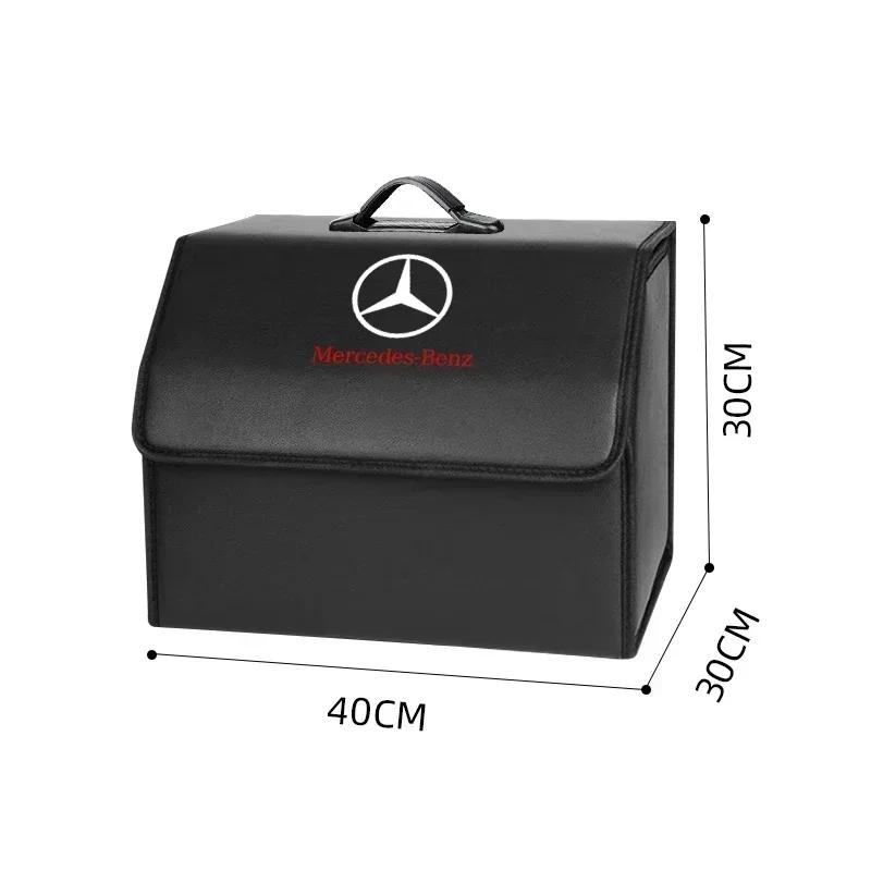 PU Leather Car Trunk Storage Box Automobile Stowing Tidying Box For Mercedes Benz C180 C200 C260 C300 W108 W124 W168 CLA GLA