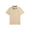 Polo Solid Logo Embroidered Casual Short Sleeve Polo Shirt Men Tops Beach-Beige MNPOKNI1N822752-250