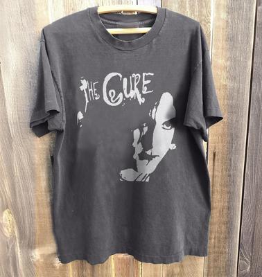 НОВИНКА The Cure Роберт Смит Логотип Унисекс Угольно-серый Хлопковая Футболка Унисекс Футболка