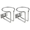 2 Stainless Steel Boat Ring Cup Drink Holder For Marine Yacht Truck RV World Cup
