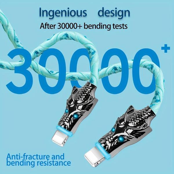 USB-кабель для быстрой зарядки, светодиодный цветной светильник, кран, кабель для зарядки телефона для IPhone / кабель Micro USB / Type-C для IPhone и других смартфонов Android