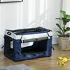 Dog Buggy Pet Buggy Dog Stroller, Foldable, Removable Basket, 81 x 58 x 97.5 cm, Black + Blue + White