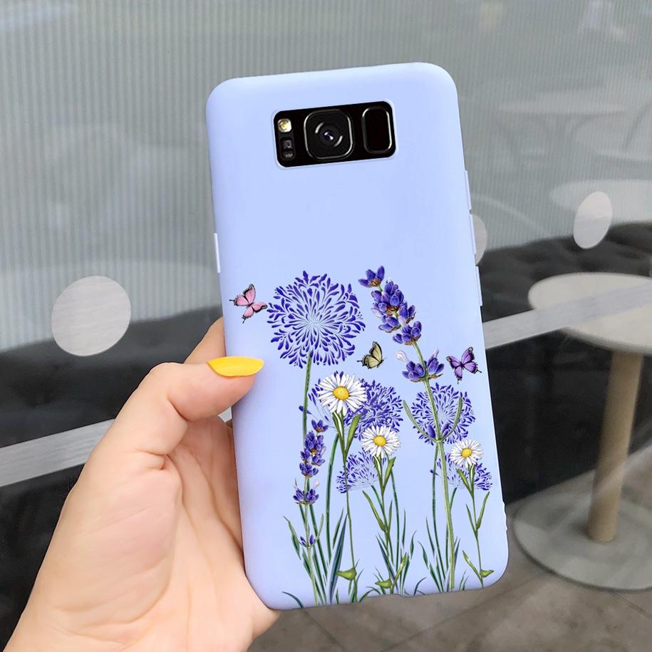 Ударопрочный Чехол Для Samsung S8 Plus SM-G955F Чехол Цветной Ромашка Кактус Мягкий Матовый Чехол Для Телефона Для Samsung S8 S 8 S8+ G950F Capa