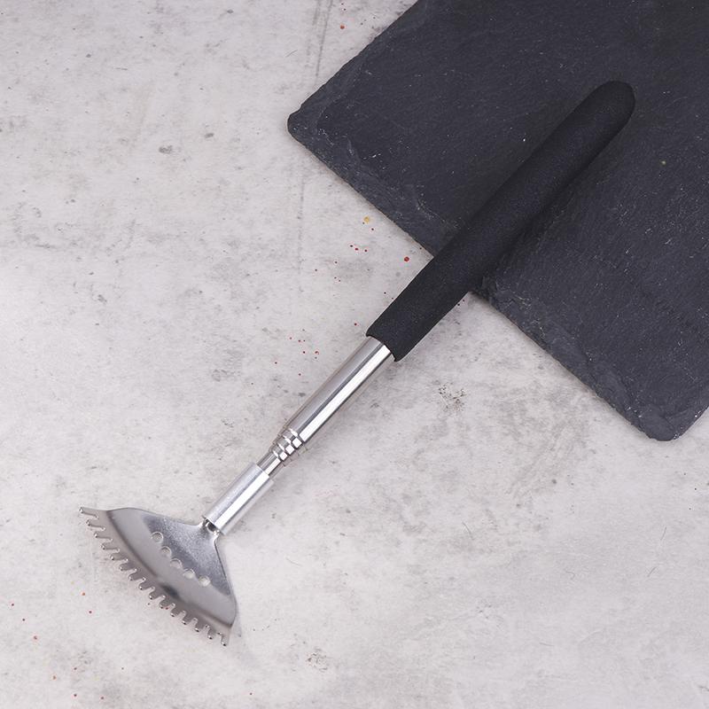 Выдвижная чесалка для спины с 15 граблями, переносная телескопическая резиновая ручка из нержавеющей стали