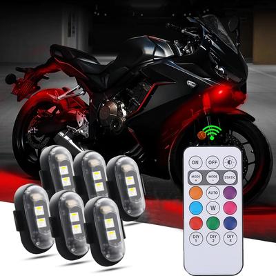 Мотоциклетный фонарь Пульт RGB LED Авиационные стробоскопы LED Вспышка Позиционный Беспроводной свет Автомобиль Самолет Вертолет Предупреждающие огни