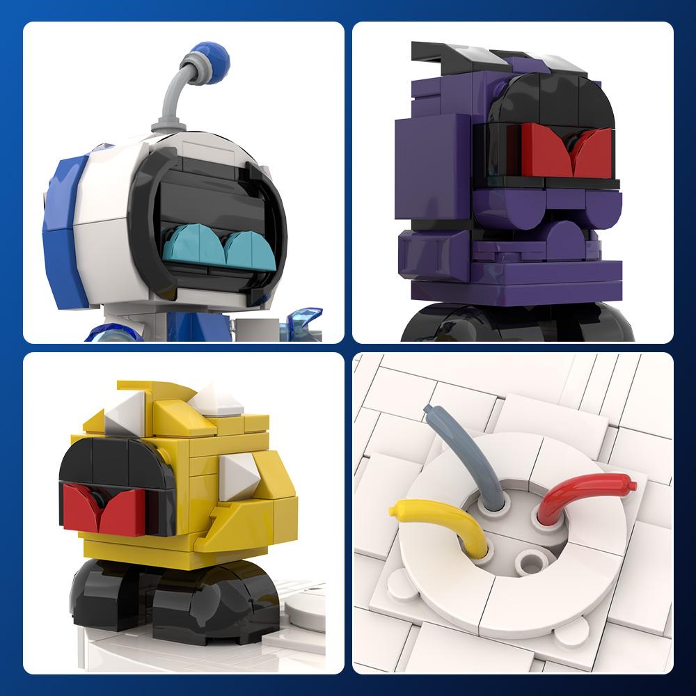 356 шт. MOC Astro Bot сцены строительные блоки астрономия вселенная приключенческая игра спасение охота за сокровищами робот кирпичи детская игрушка подарок украшение