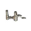 Brass Wall-Mounted Time Delay Foot Pedal Bidet Toilet Flush Valve Single Flush 25-80 psi Pressure for Hotel Use Water Saving