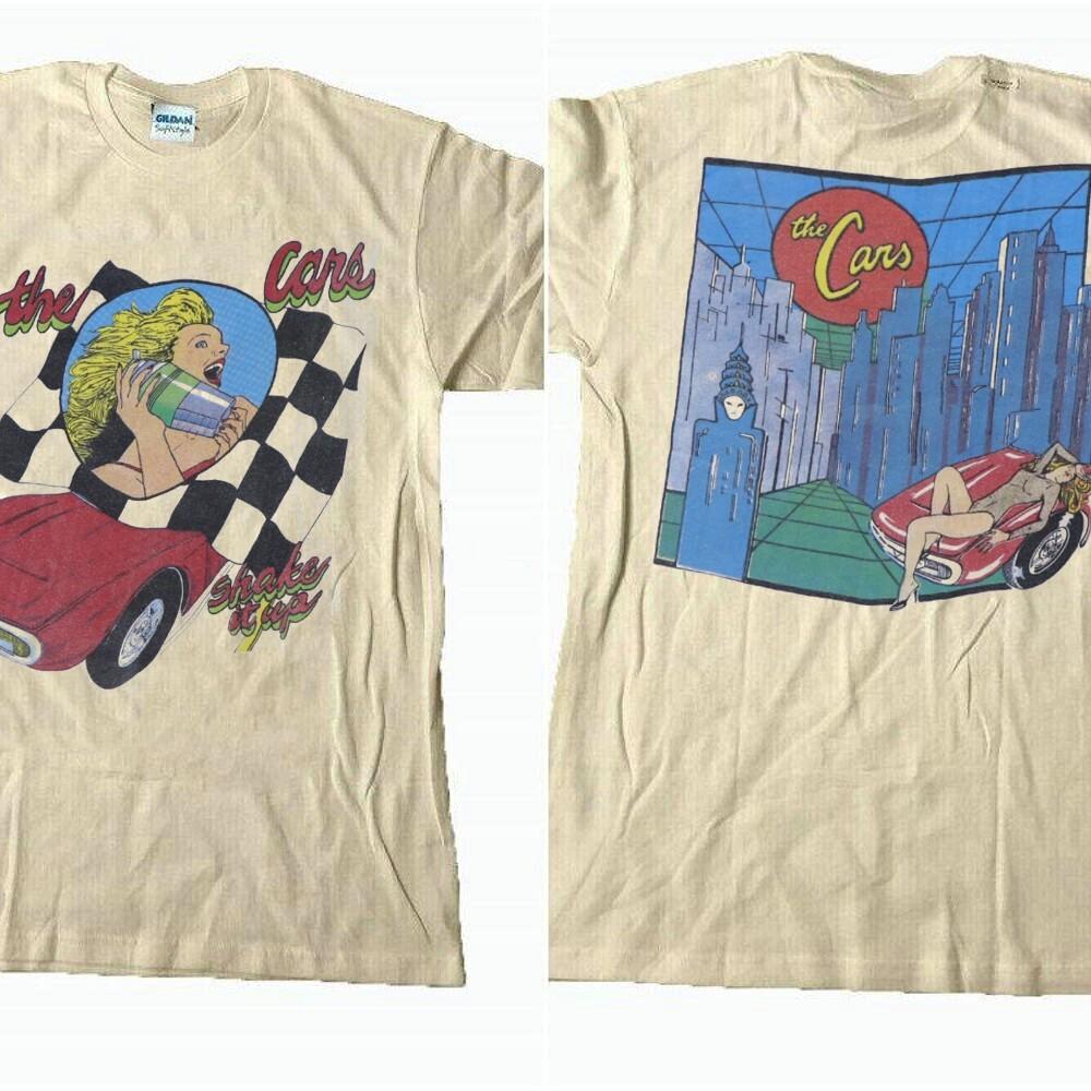 1981 The Cars Shake It Up 2 sided Sand T shirt Short Sleeve T shirt Unisex T-Shirt