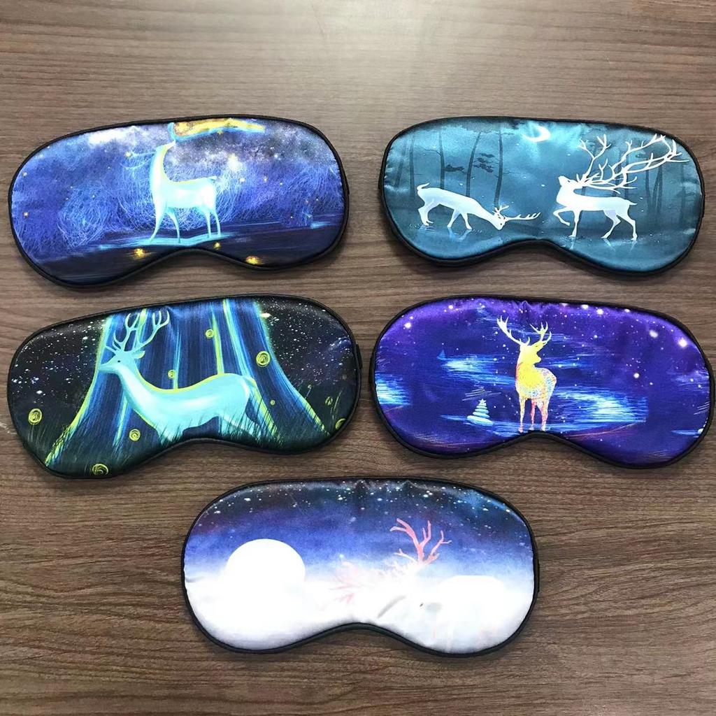 Fashion OEM Private Label Custom Cute Silk Cotton Travel Eyecover Eye Mask for Sleeping