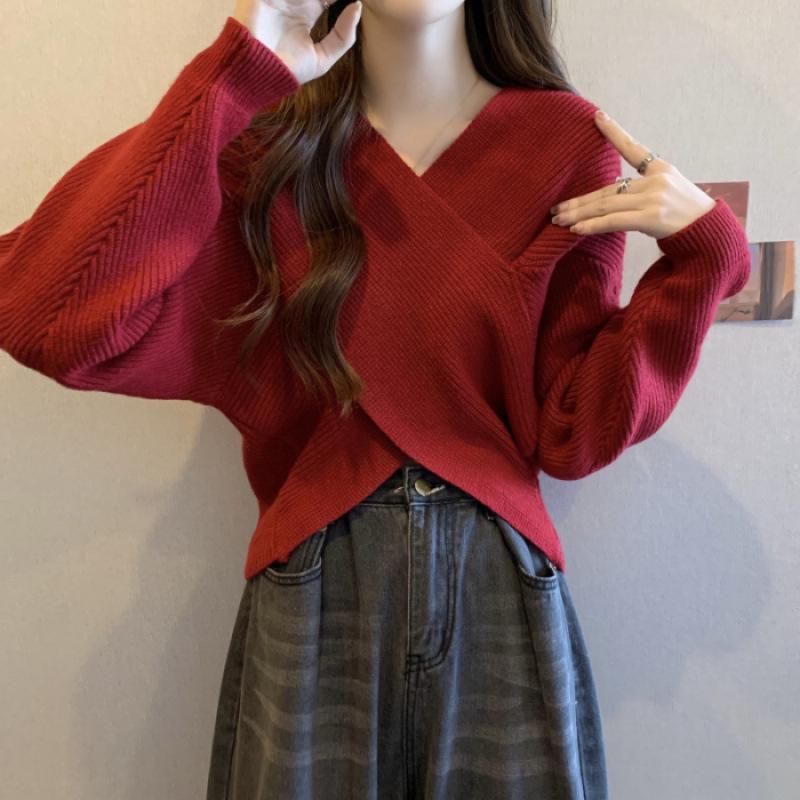 Элегантный раннеосенний облегающий вязаный свитер для женщин