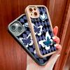 Для iPhone 16 15 14 13 12 11 Pro Max XS Max XR X SE 8 7 мягкий силиконовый чехол в форме ромба с изображением бабочек и защитой линз для телефона