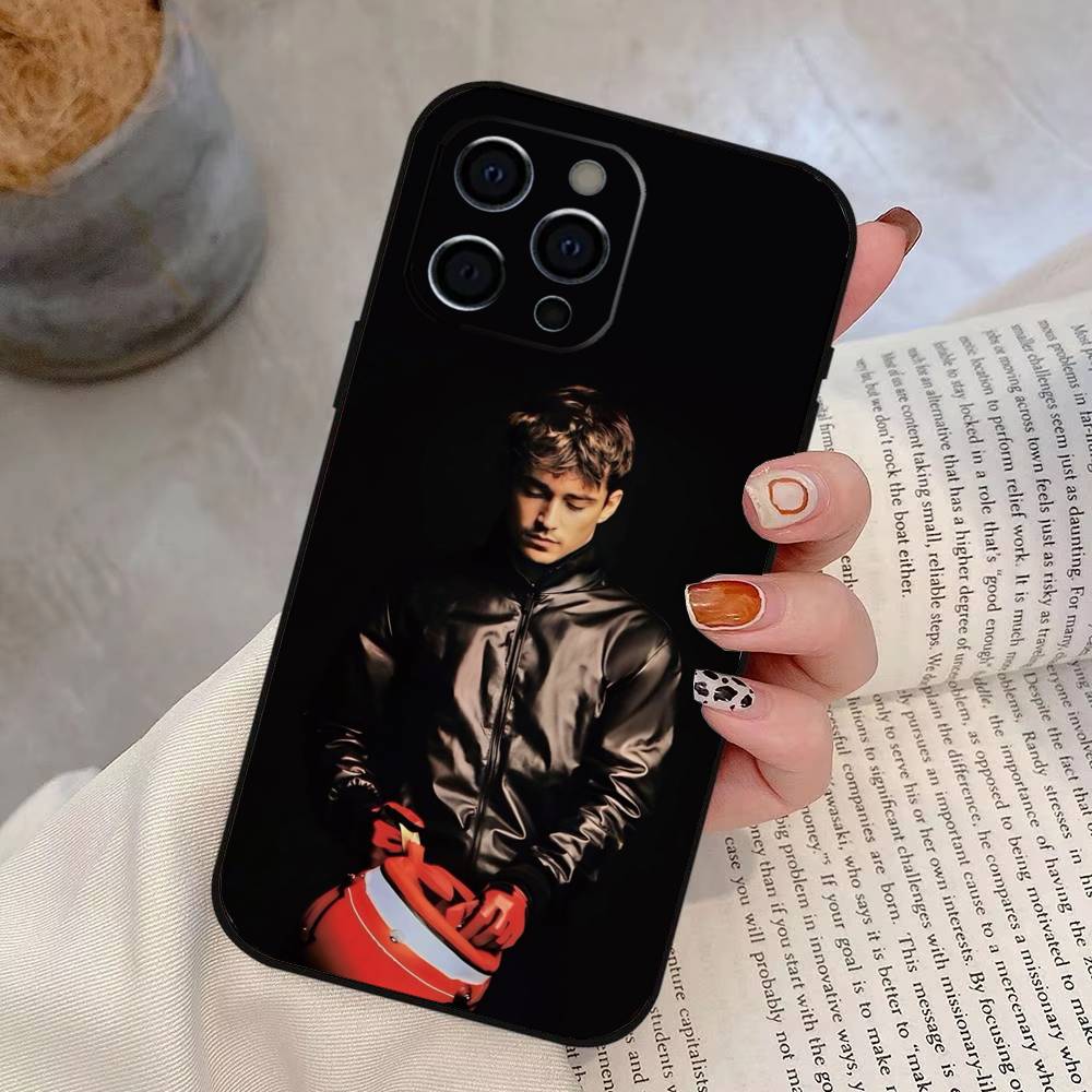 Спортивный чехол Charles Leclerc для iPhone 17, 16, 15, 14, 13, 12, 11 Plus, Pro Max, Другие, Мягкий черный чехол