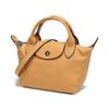 Longchamp Le Pliage Cuir 17 Lambskin Dumpling Bag Mini Women Handbags Honey 1500757P15