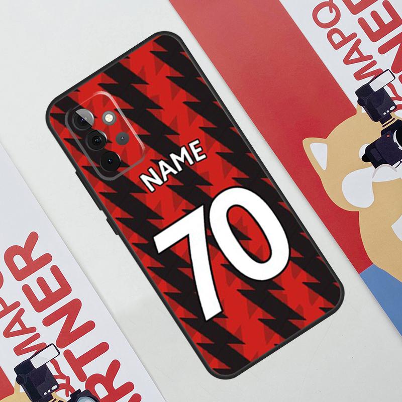 Чехол с именем футболиста на заказ для Samsung Galaxy A54 A34 A24 A14 A73 A53 A33 A23 A13 A52 A32 A22 A12 A51 A71
