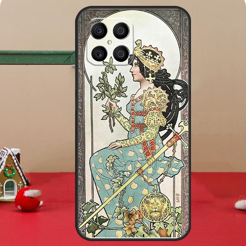 Художественный чехол Альфонса Мухи для Honor Magic 7 Lite 6 8 Pro Honor 400 200 70 90 X8c X8b X9a X9b X9c X9d Win RT Чехол