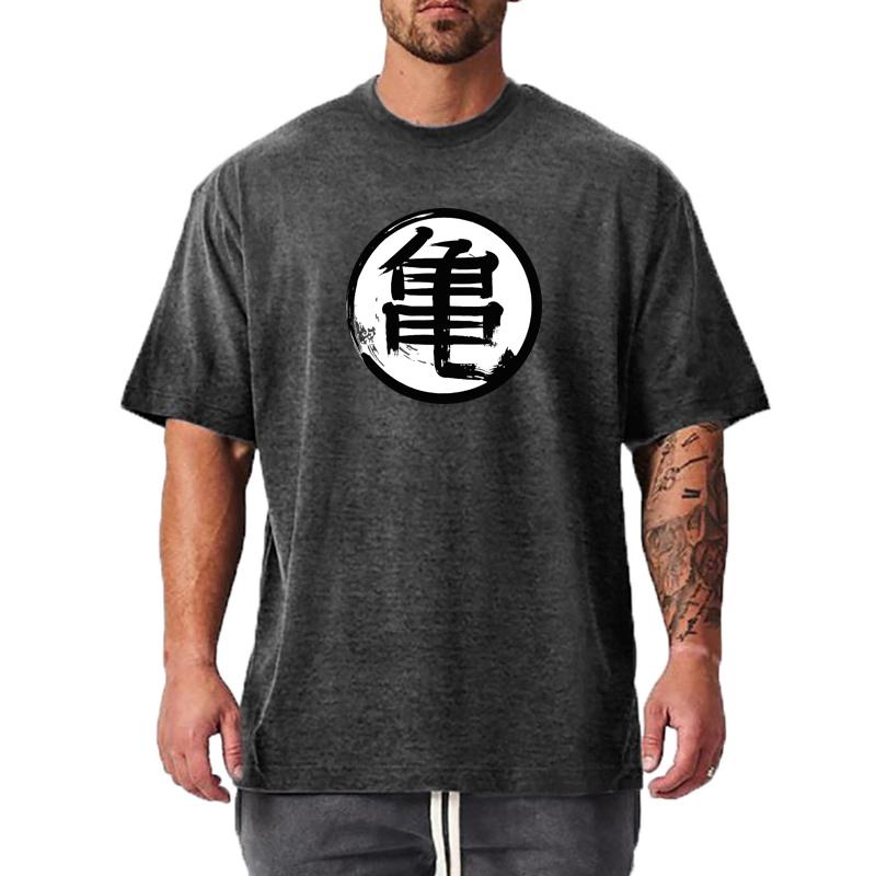 Muscleguys Oversized Loose Cotton Street Hip Hop T-Shirts Mens Fitness Short Sleeve Sport Shirts Gym Bodybuilding Workout Muscle Clothing