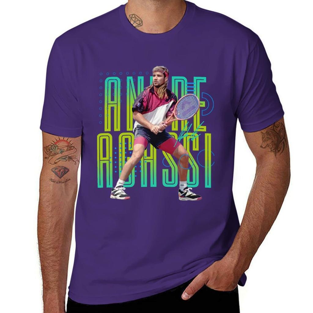 Andre Agassi 90's T-Shirt customs design your own anime clothes summer top T-shirt men