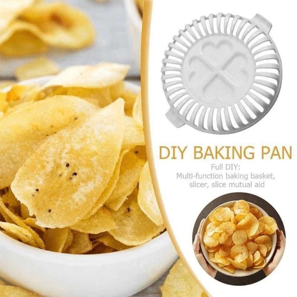 Microwave Oven Potato Chip Maker, Potato Chips Baking Tray, DIY Snack Food Rack Kitchen Tools, Dining & Bar Baking Sheet Organizer