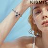 1PC Simple Creative Blue Crystal Zircon Heart Bracelet Women Valentine Day Gift Peach Heart Jewelry Accessories