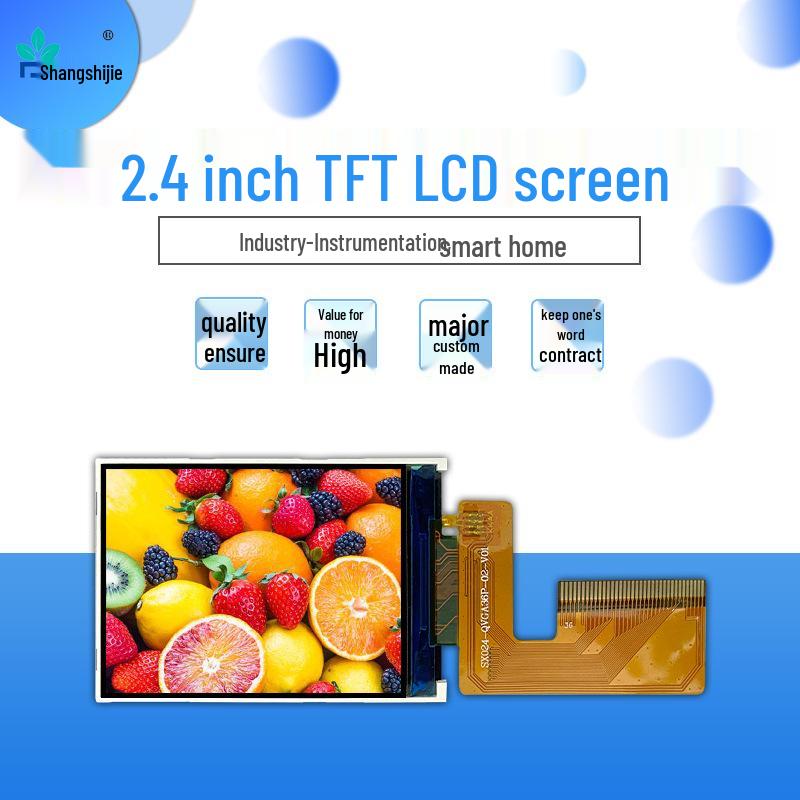 2.4" TFT Color LCD Display with ST7789V Driver IC, 36-Pin Plug-in Connection