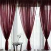 30% Shading Sheer Curtains for Living Room Window Transparent Voile Tulle Curtain Colourful Wedding Drapes Home Decor High Quality