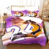 Постельное белье с цифровой печатью «Баскетбол», трехпредметное, из микрофибры, полиэстера и хлопка, пододеяльник
