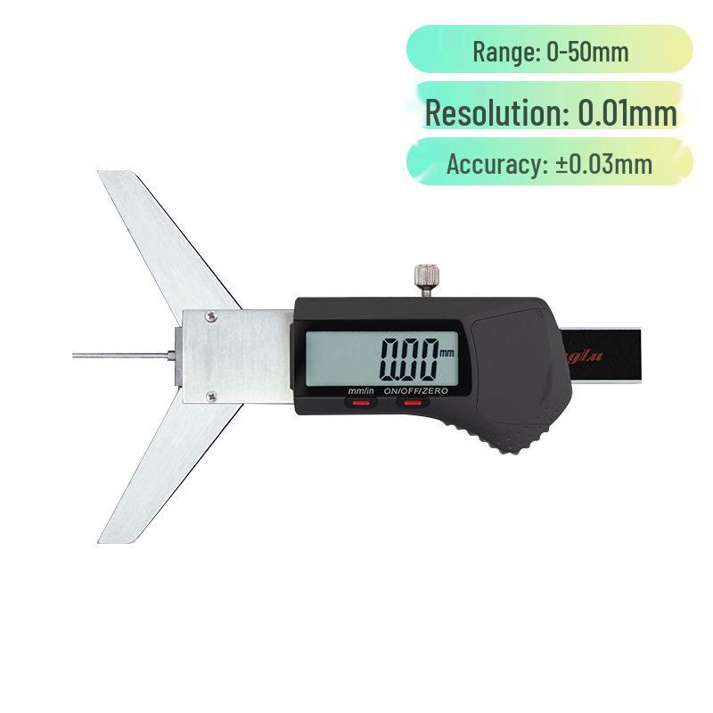Промышленный цифровой штангенциркуль Guanglu 90°/120° для измерения глубины шпоночного паза, глубоких отверстий, 0-50 мм, высокая точность